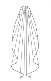 Bianco Evento Brautschleier S381 – Länge 170 cm