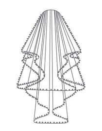 Bianco Evento Brautschleier S151 – Länge 80/60 cm