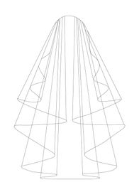 Bianco Evento Brautschleier S7 – Länge 90 cm