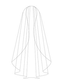 Bianco Evento Brautschleier S196 – Länge 110 cm