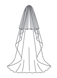 Bianco Evento Brautschleier S208 – Länge 220/80 cm
