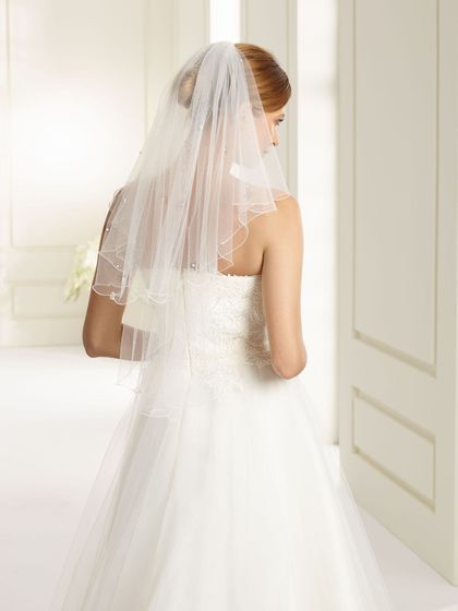 Bianco Evento Brautschleier S72 – Länge 80/60 cm