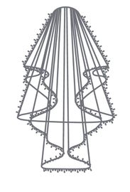 Bianco Evento Brautschleier S141 – Länge 80/60 cm