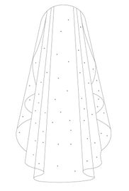 Bianco Evento Brautschleier S217 – Länge 80 cm