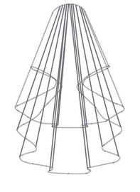 Bianco Evento Brautschleier S239 – Länge 60/80 cm