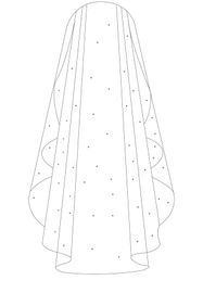 Bianco Evento Brautschleier S246 – Länge 80 cm