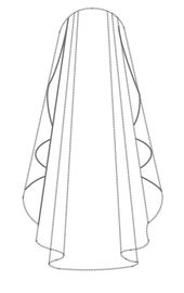 Bianco Evento Brautschleier S309 – Länge 80 cm