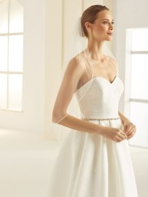 Bianco Evento Brautschleier S309 – Länge 80 cm