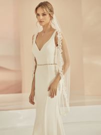 Bianco Evento Brautschleier S409 – Länge 110 cm