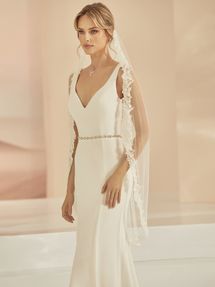 Bianco Evento Brautschleier S409 – Länge 110 cm