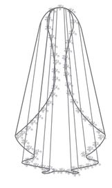 Bianco Evento Brautschleier S429 – Länge 80 cm