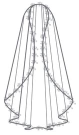 Bianco Evento Brautschleier S440 – Länge 110 cm