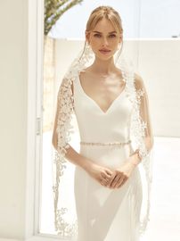 Bianco Evento Brautschleier S440 – Länge 110 cm