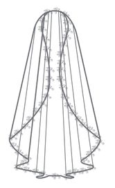 Bianco Evento Brautschleier S441 – Länge 110 cm