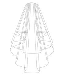 Bianco Evento Brautschleier S494 Länge 80 cm