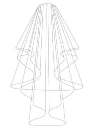 Bianco Evento Brautschleier S496 Länge 110 cm