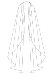 Bianco Evento Brautschleier S497 Länge 110 cm