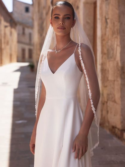 Bianco Evento Brautschleier S508 Länge 110 cm