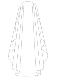 Bianco Evento Brautschleier S482 Länge 80 cm