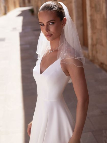 Bianco Evento Brautschleier S523 Länge 80 cm