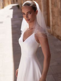 Bianco Evento Brautschleier S523 Länge 80 cm