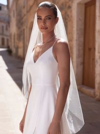 Bianco Evento Brautschleier S526 Länge 110 cm