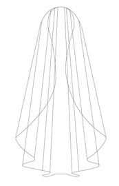 Bianco Evento Brautschleier S526 Länge 110 cm