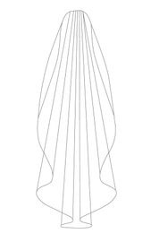 Bianco Evento Brautschleier S527 Länge 170 cm
