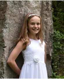 Kommunionkleid Clara – weiß – Normal Fit