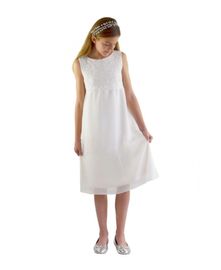 Kommunionkleid Lena – weiß – Normal Fit