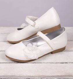 Kommunionschuhe – Ballerinas – Ecru/Creme
