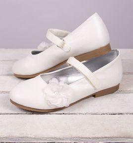 Kommunionschuhe – Ballerinas – Ecru/Creme