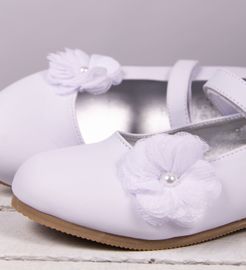 Kommunionschuhe – Ballerinas – Weiß