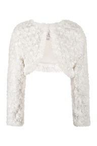 Warmer Plüsch Bolero Creme/Ecru