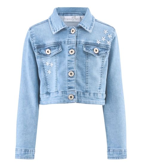 Jeansjacke festlich Blüten Eisend Kids