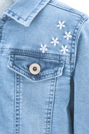 Jeansjacke festlich Blüten Eisend Kids