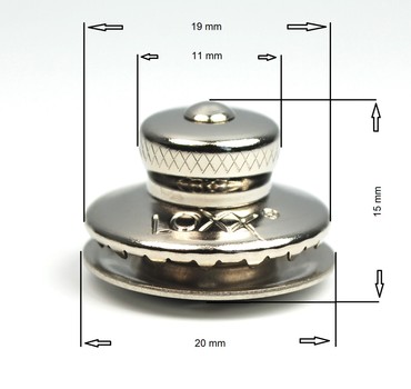 LOXX® Oberteil Der Original Knopf klein - Chrom