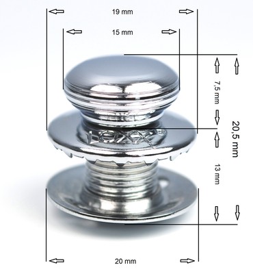 Loxx Oberteil XXL glatter Kopf - Schwarzchrom