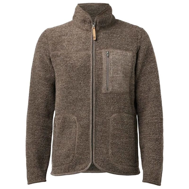 Ivanhoe Wolljacken & Westen: 1946 Jacket in Nutmeg, Strick aus ungefärbter Wolle