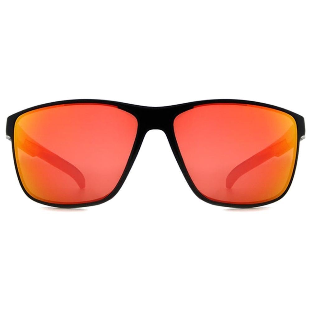 Red Bull SPECT DRIFT 10 - Sonnenbrille Schwarz glänzend mit rot-orangem Glas