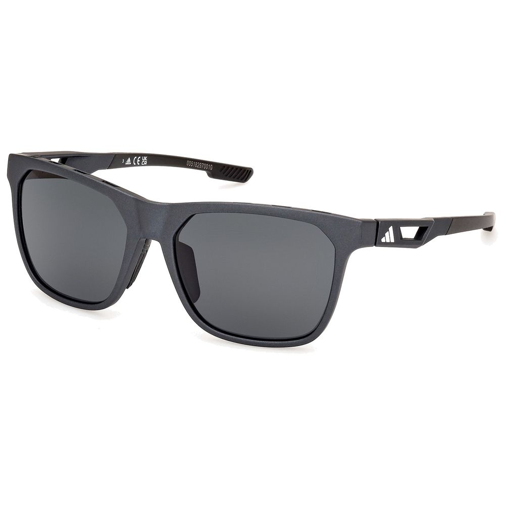 Adidas Sport Unisex Adidas Sport SP0091 02D Sonnenbrillen Injiziert Schwarz Rauch Quadratisch Polarisiert