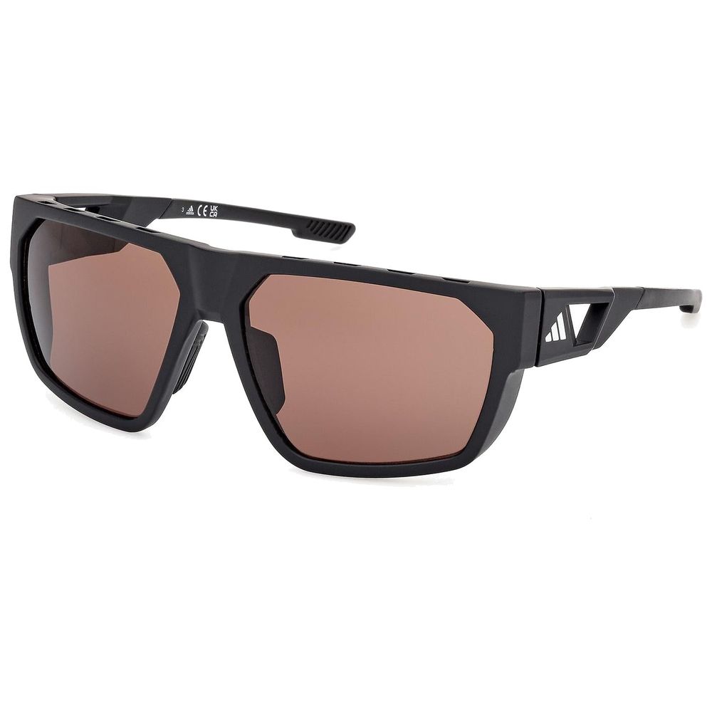 Adidas Sport Herren Adidas Sport SP0097 02E Sonnenbrillen Injiziert Schwarz Braun Rund Normal