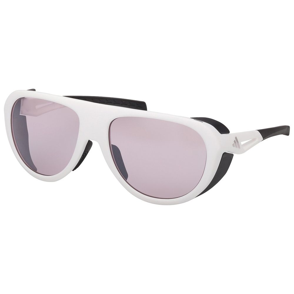 Adidas Sport Unisex Adidas Sport SP0110 21Z Sonnenbrillen Injiziert Weiß Violett Pilot Photochrom