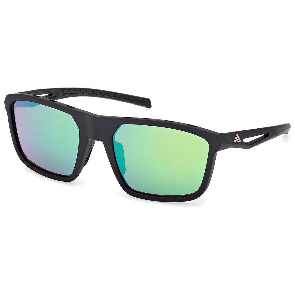 Adidas Sport Unisex Adidas Sport SP0111 02Q Sonnenbrillen Injiziert Schwarz Grün Quadratisch Normal