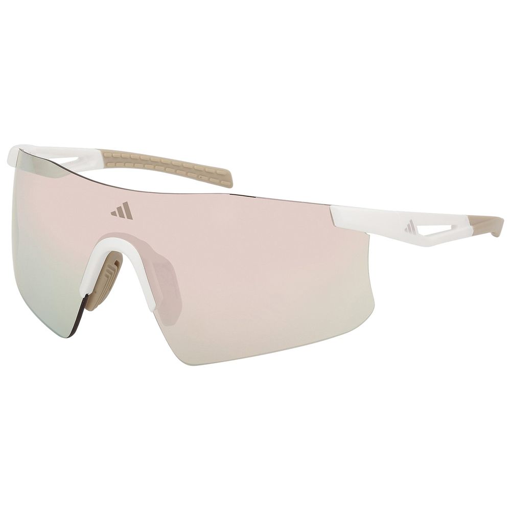 Adidas Sport Herren Adidas Sport SP0122 KAPHIROS 21G Sonnenbrillen Injiziert Weiß Braun Maske Normal