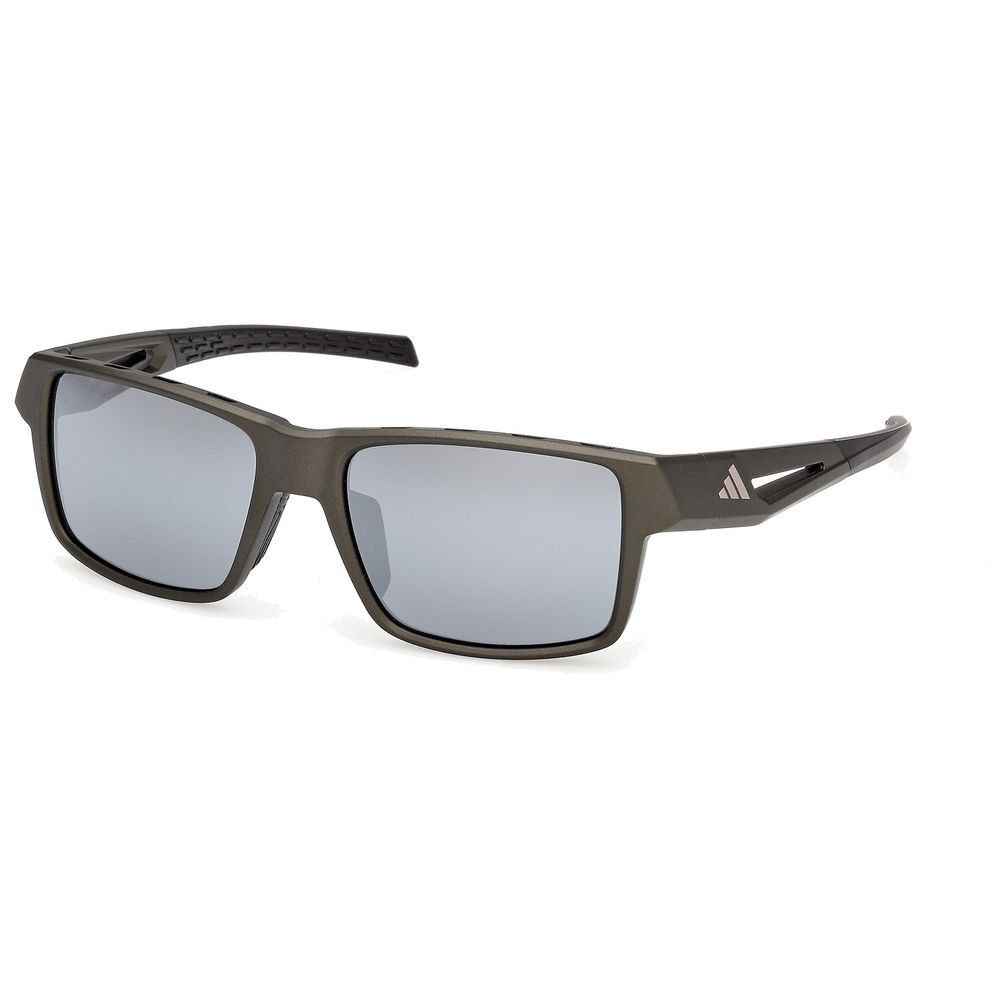 Adidas Sport Herren Adidas Sport SP0125 KLEON 97C Sonnenbrillen Injiziert Grün Rauch Quadratisch Normal