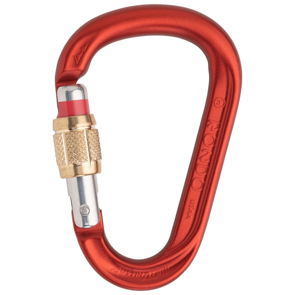 AustriAlpin HMS RONDO GI Schraubverschluss mit Messingrolle - Schraubkarabiner
