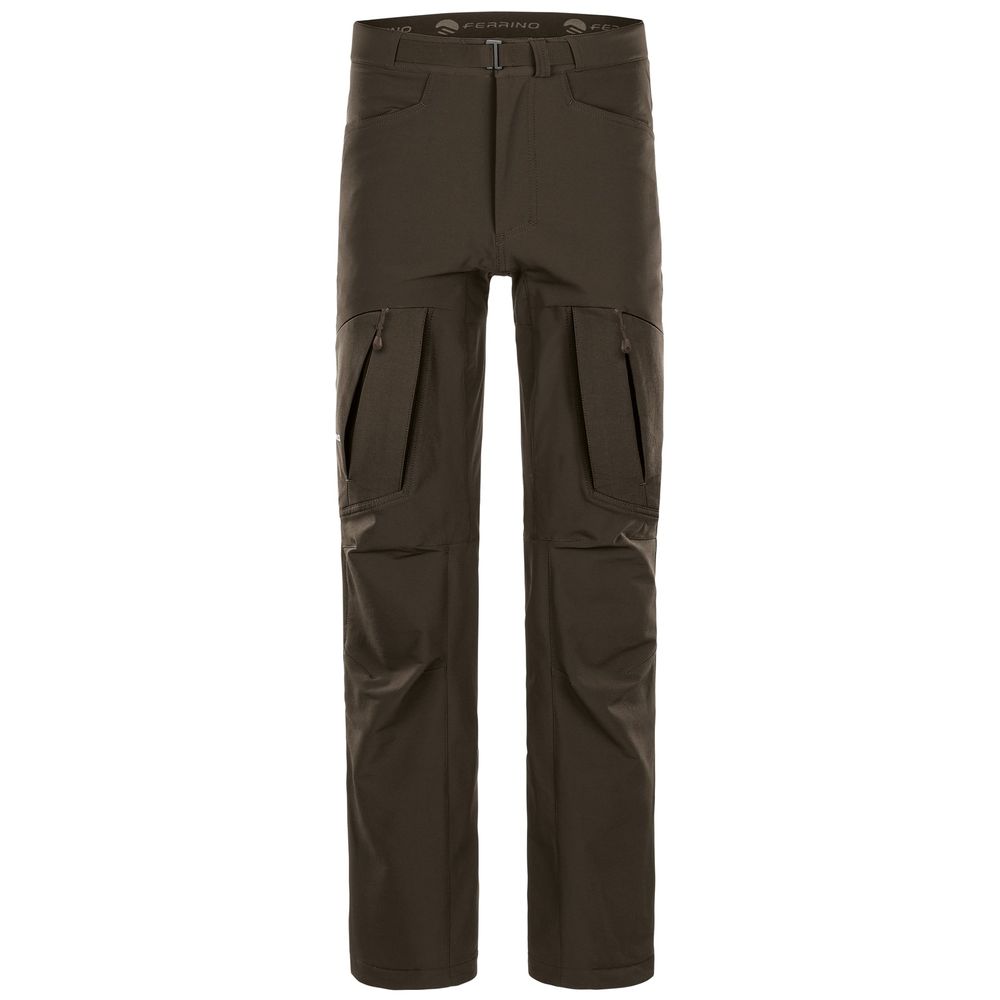Herrenhose Sajama Iron Brown Größe 50 mit Reißverschlusstaschen und Gurt
