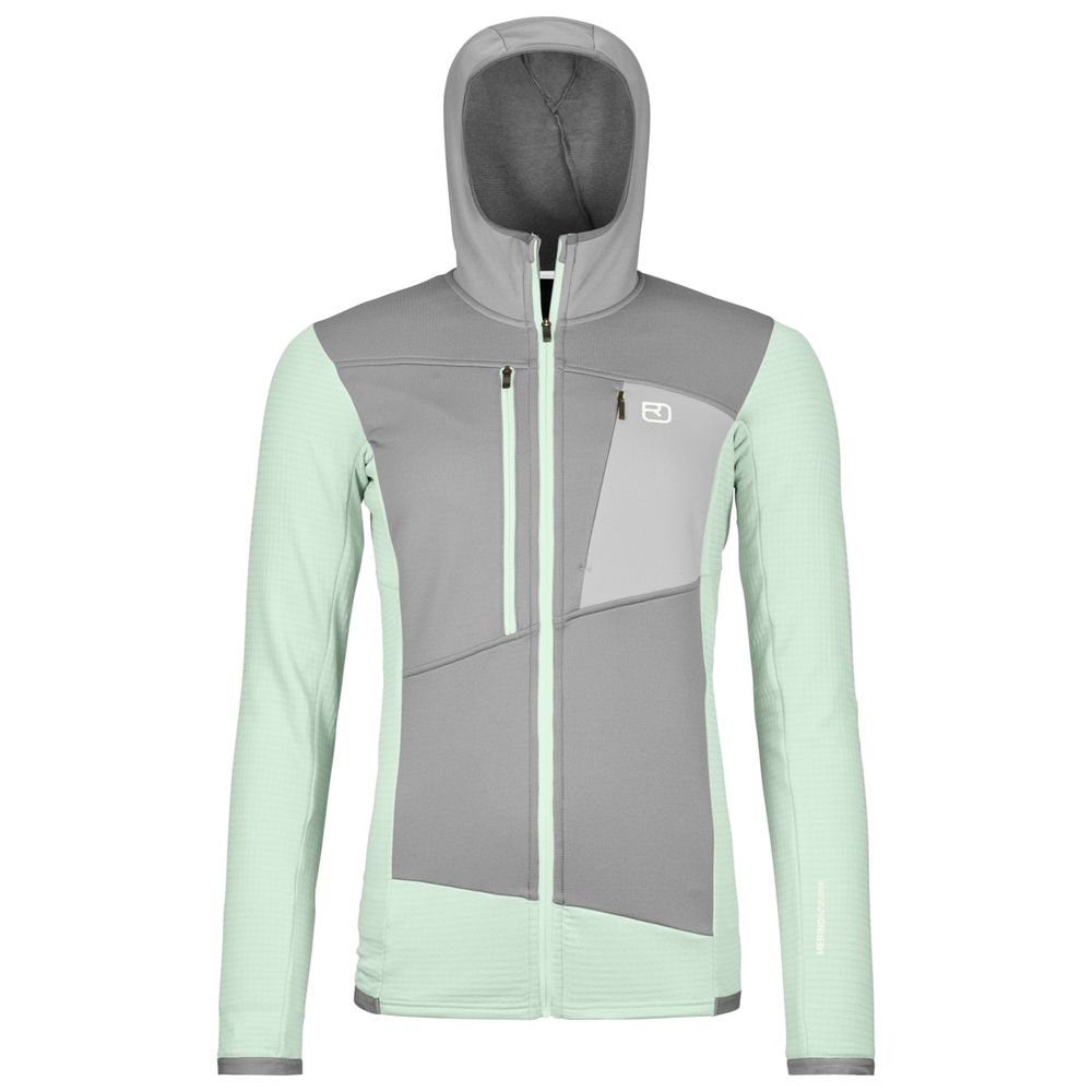 ORTOVOX Damen Fleecejacke Fleece Grid Hoodie hellgrün | XS