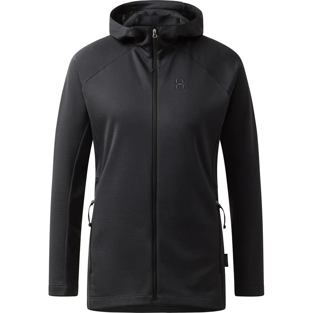 Haglöfs Damen True Black Korp Mid Hood Women - Fleecejacke